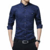 chemise-militaire-bleue-121 Kék katonai ing