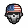 sticker-militaire-crane-et-drapeau-americain-566 KATONAI MATRICA - KOPONYA ÉS KERESZTCSONTOK ÉS AMERIKAI ZÁSZLÓ